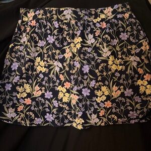 Croft & Barrow Dark Floral Skort